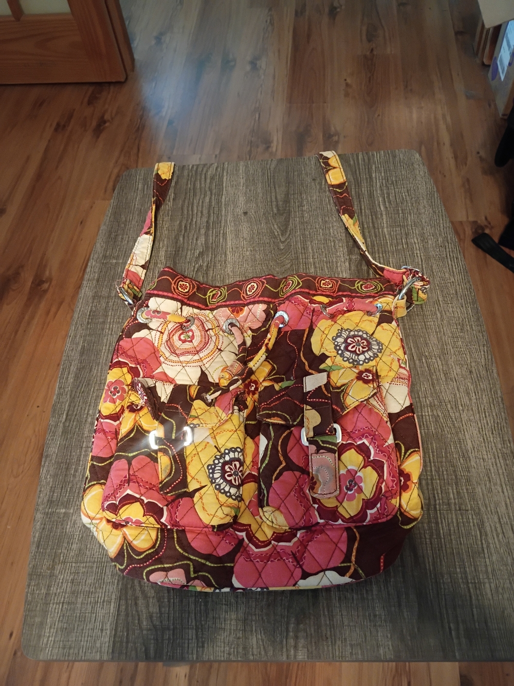 Vera Bradley Pink Floral Quilted Crossbody Bag